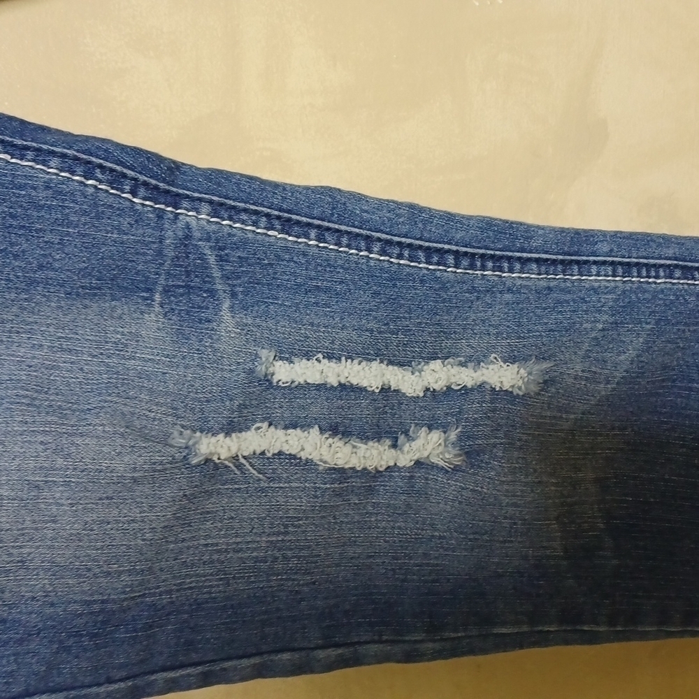 RED RIVET JEANS SIZE 9 - Picture 3 of 9
